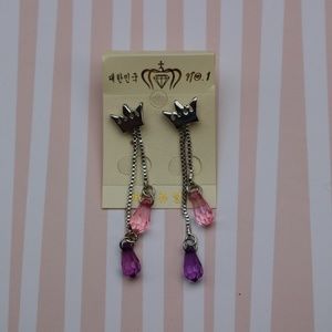 'Royal & Pink' Fashion Earrings
